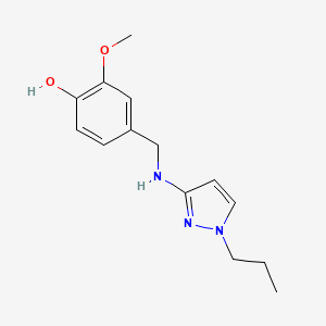 2-Methoxy-4-{[(1-propyl-1H-pyrazol-3-YL)amino]methyl}phenol