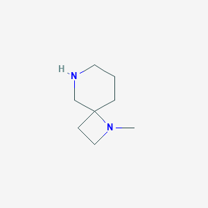 molecular formula C8H16N2 B11751755 1-Methyl-1,6-diazaspiro[3.5]nonane 