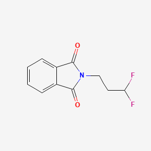 molecular formula C11H9F2NO2 B11751780 2-(3,3-Difluoropropyl)isoindoline-1,3-dione 