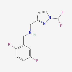 {[1-(difluoromethyl)-1H-pyrazol-3-yl]methyl}[(2,5-difluorophenyl)methyl]amine