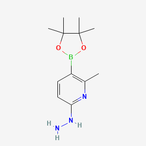 6-Hydrazinyl-2-methyl-3-(tetramethyl-1,3,2-dioxaborolan-2-yl)pyridine