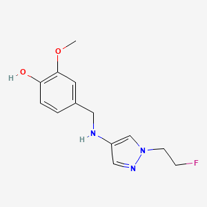 4-({[1-(2-fluoroethyl)-1H-pyrazol-4-yl]amino}methyl)-2-methoxyphenol