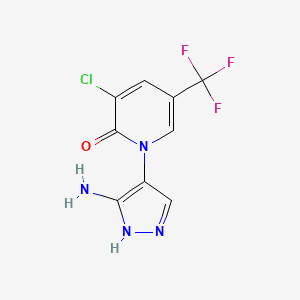 1-(3-amino-1H-pyrazol-4-yl)-3-chloro-5-(trifluoromethyl)-1,2-dihydropyridin-2-one