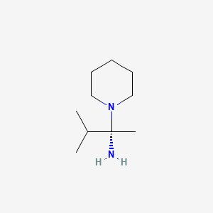 molecular formula C10H22N2 B11751951 (2S)-3-methyl-2-(piperidin-1-yl)butan-2-amine 