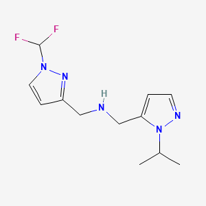 {[1-(difluoromethyl)-1H-pyrazol-3-yl]methyl}({[1-(propan-2-yl)-1H-pyrazol-5-yl]methyl})amine