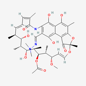 3-((Dimethylhydrazono)methyl)rifamycin SV