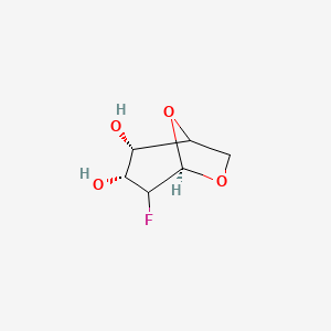 molecular formula C6H9FO4 B11752047 1,6-Anhydro-2-deoxy-2-fluoro-ss-D-glucopyranose 