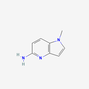 molecular formula C8H9N3 B11752063 1-methyl-1H-pyrrolo[3,2-b]pyridin-5-amine 