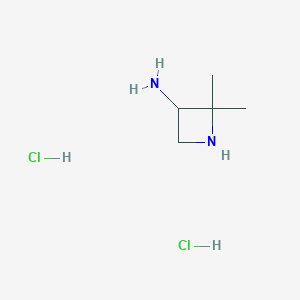 molecular formula C5H14Cl2N2 B11752083 2,2-Dimethylazetidin-3-amine dihydrochloride 