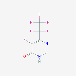 molecular formula C6H2F6N2O B11752087 5-Fluoro-6-(perfluoroethyl)pyrimidin-4(3H)-one 