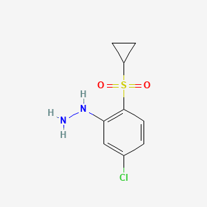 [5-Chloro-2-(cyclopropanesulfonyl)phenyl]hydrazine