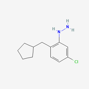 [5-Chloro-2-(cyclopentylmethyl)phenyl]hydrazine