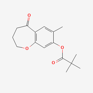 7-Methyl-5-oxo-2,3,4,5-tetrahydrobenzo[b]oxepin-8-yl pivalate