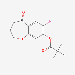 7-Fluoro-5-oxo-2,3,4,5-tetrahydrobenzo[b]oxepin-8-yl pivalate