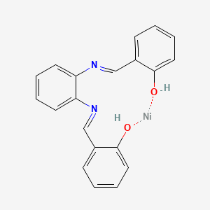 molecular formula C20H14N2NiO2 B1175223 Nickel, ((2,2'-(1,2-phenylenebis((nitrilo-kappaN)methylidyne))bis(phenolato-kappaO))(2-))- CAS No. 14406-71-4