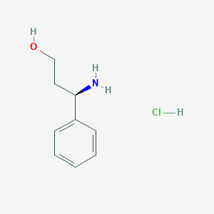 molecular formula C9H14ClNO B11752241 (R)-3-Amino-3-phenyl-propan-1-OL hydrochloride 