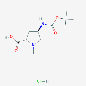 (4R)-4-[(tert-butoxycarbonyl)amino]-1-methyl-L-proline hydrochloride