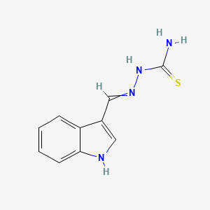 molecular formula C10H10N4S B11752337 {[(1H-indol-3-yl)methylidene]amino}thiourea 