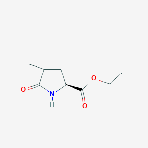 ethyl (2S)-4,4-dimethyl-5-oxopyrrolidine-2-carboxylate