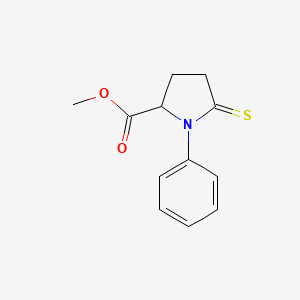 molecular formula C12H13NO2S B1175235 Methyl 1-phenyl-5-thioxo-2-pyrrolidinecarboxylate CAS No. 146500-36-9