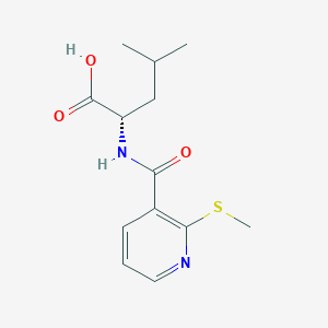 (S)-4-Methyl-2-(2-(methylthio)nicotinamido)pentanoic acid