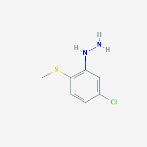 molecular formula C7H9ClN2S B11752395 [5-Chloro-2-(methylthio)phenyl]hydrazine 