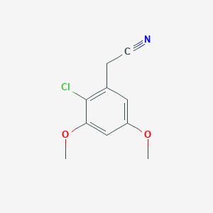 molecular formula C10H10ClNO2 B11752404 2-(2-Chloro-3,5-dimethoxyphenyl)acetonitrile 