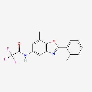 molecular formula C17H13F3N2O2 B1175246 2,2,2-trifluoro-N-[7-methyl-2-(2-methylphenyl)-1,3-benzoxazol-5-yl]acetamide 