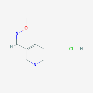 (E)-Methoxy[(1-methyl-1,2,5,6-tetrahydropyridin-3-yl)methylidene]amine hydrochloride