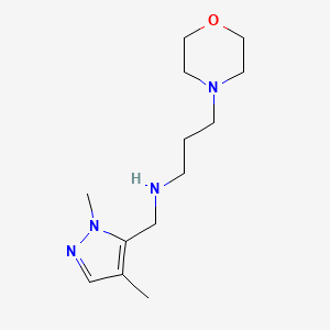 molecular formula C13H24N4O B11752538 [(1,4-dimethyl-1H-pyrazol-5-yl)methyl][3-(morpholin-4-yl)propyl]amine 