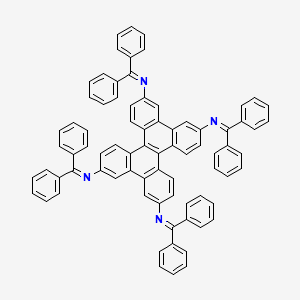 1,1-diphenyl-N-[10,18,23-tris(benzhydrylideneamino)-5-hexacyclo[12.12.0.02,7.08,13.015,20.021,26]hexacosa-1(14),2(7),3,5,8(13),9,11,15(20),16,18,21(26),22,24-tridecaenyl]methanimine