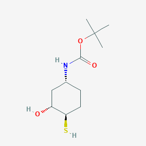 tert-Butyl ((1R,3R,4R)-3-hydroxy-4-mercaptocyclohexyl)carbamate