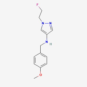 1-(2-fluoroethyl)-N-[(4-methoxyphenyl)methyl]-1H-pyrazol-4-amine