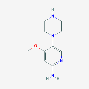 4-Methoxy-5-(piperazin-1-yl)pyridin-2-amine