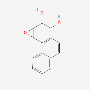 molecular formula C14H12O3 B11752650 1,2-Dihydroxy-3,4-epoxy-1,2,3,4-tetrahydrophenanthrene CAS No. 75947-56-7