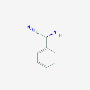 molecular formula C9H10N2 B11752653 (R)-2-(Methylamino)-2-phenylacetonitrile CAS No. 1268854-23-4