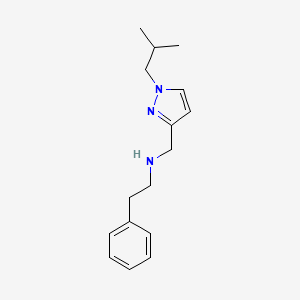 {[1-(2-methylpropyl)-1H-pyrazol-3-yl]methyl}(2-phenylethyl)amine