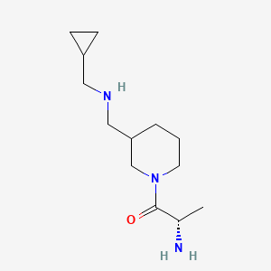 molecular formula C13H25N3O B11752671 (2S)-2-Amino-1-(3-(((cyclopropylmethyl)amino)methyl)piperidin-1-yl)propan-1-one 