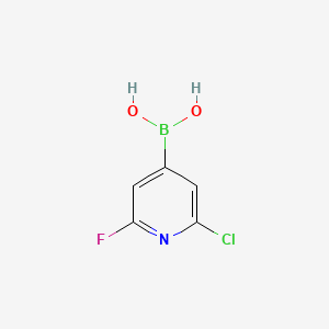 molecular formula C5H4BClFNO2 B11752685 (2-Chloro-6-fluoropyridin-4-YL)boronic acid 