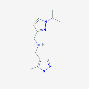 [(1,5-dimethyl-1H-pyrazol-4-yl)methyl]({[1-(propan-2-yl)-1H-pyrazol-3-yl]methyl})amine