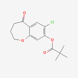 7-Chloro-5-oxo-2,3,4,5-tetrahydrobenzo[b]oxepin-8-yl pivalate