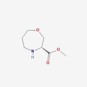 molecular formula C7H13NO3 B11752772 Methyl (R)-1,4-oxazepane-3-carboxylate 