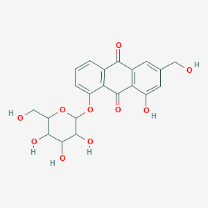 molecular formula C₂₁H₂₀O₁₀ B117528 芦荟大黄素-8-O-β-D-吡喃葡萄糖苷 CAS No. 33037-46-6