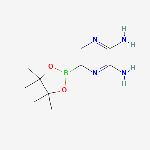 5-(Tetramethyl-1,3,2-dioxaborolan-2-yl)pyrazine-2,3-diamine