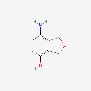 molecular formula C8H9NO2 B11752829 7-Amino-1,3-dihydroisobenzofuran-4-ol 