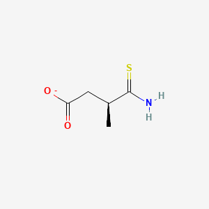 (3S)-3-carbamothioyl-3-methylpropanoate