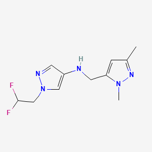 1-(2,2-difluoroethyl)-N-[(1,3-dimethyl-1H-pyrazol-5-yl)methyl]-1H-pyrazol-4-amine