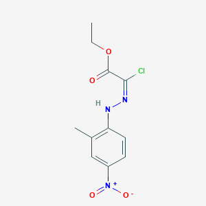 molecular formula C11H12ClN3O4 B11752920 ethyl (2E)-2-chloro-2-[(2-methyl-4-nitrophenyl)hydrazinylidene]acetate 