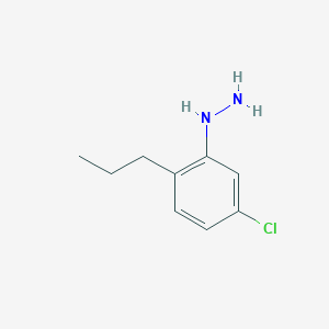 molecular formula C9H13ClN2 B11752924 (5-Chloro-2-propylphenyl)hydrazine 