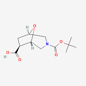 molecular formula C12H19NO5 B11752932 Rel-(1r,5s,6s)-3-(tert-butoxycarbonyl)-8-oxa-3-azabicyclo[3.2.1]octane-6-carboxylic acid CAS No. 1290627-57-4